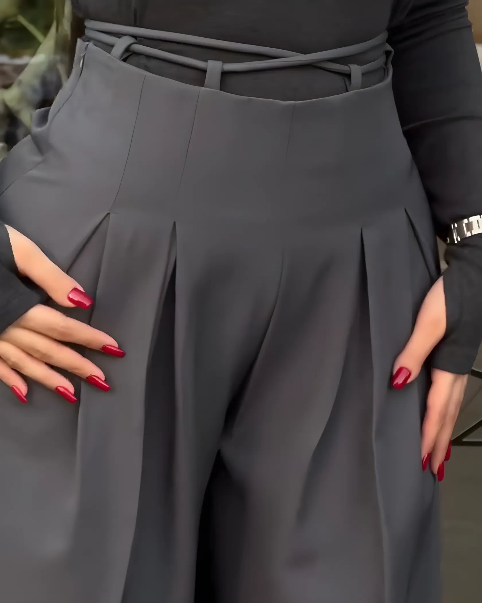 Mar Pantalones Ajustados Casuales detalle de la cintura