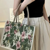 Eco-Friendly Jute Bag with Floral Print