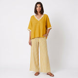 Clara - Linen set: striped tunic and pants