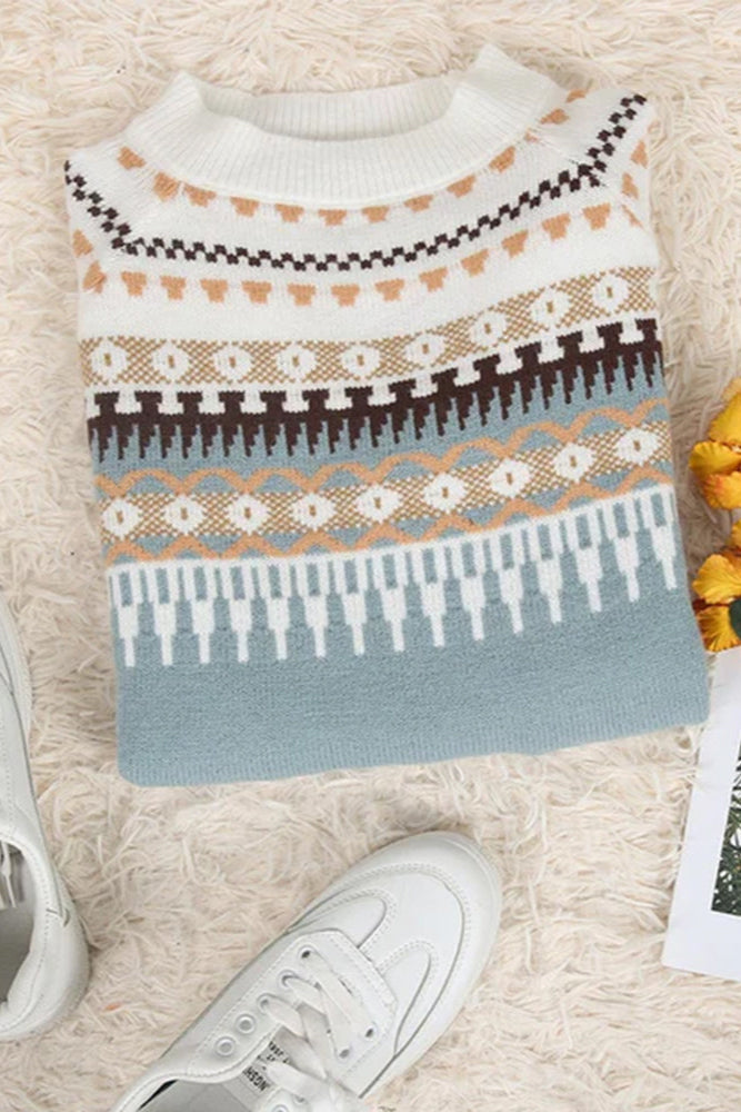 Abril | Jersey de Cuello Redondo Texturizado