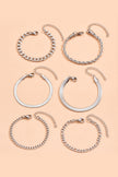 Conjunto de Pulseras de Cadena Cubana de 6 Piezas