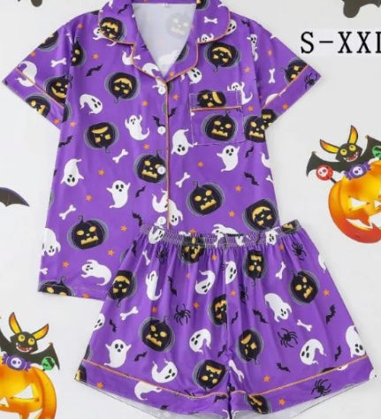 Conjunto de pijama de satén para Halloween