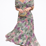 Velora | Vestido Floral Largo con Escote en V