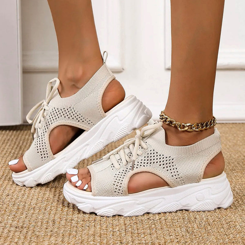 SANDALIAS CON PLATAFORMA TRANSPIRABLES