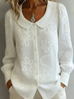 Maite | Blusa Floral con Cuello Peter Pan