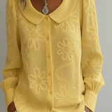 Maite | Floral Blouse with Peter Pan Collar