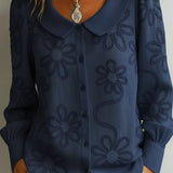 Maite | Floral Blouse with Peter Pan Collar