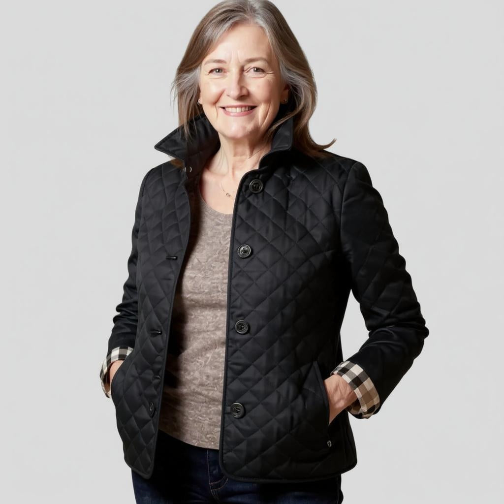 Diana - Chaqueta acolchada casual con cuello vuelto