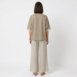 Clara - Linen set: striped tunic and pants