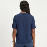 Celia - Blusa Fluida con Escote en V