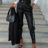Celia Pantalón de Cuero Chic vista frontal