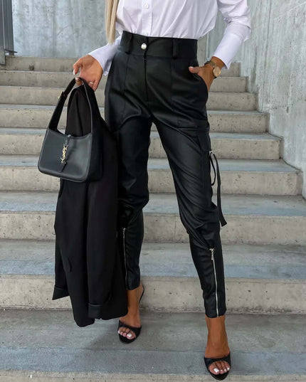 Celia Pantalón de Cuero Chic vista frontal