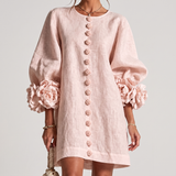Marcelle | Vestido con flores en relieve