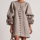 Marcelle | Vestido con flores en relieve