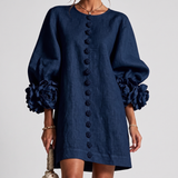 Marcelle | Vestido con flores en relieve