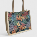 Eco-Friendly Jute Bag with Floral Print