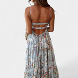 Jimena Vestido Floral con Espalda Abierta detalle tirantes