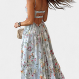 Jimena Vestido Floral con Espalda Abierta look femenino elegante