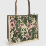 Eco-Friendly Jute Bag with Floral Print