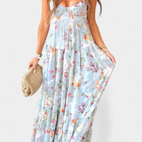 Jimena Vestido Floral con Espalda Abierta detalle estampado