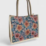 Eco-Friendly Jute Bag with Floral Print