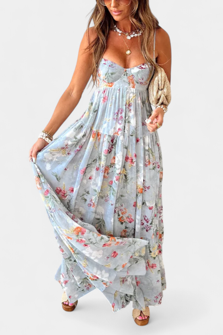 Jimena Vestido Floral con Espalda Abierta vista frontal  Image 2 Jimena Vestido Floral con Espalda Abierta vista lateral  Image 3 Jimena Vestido Floral con Espalda Abierta vista trasera  Image 4 Jimena Vestido Floral con Espalda Abierta detalle tirantes  Image 5 Jimena Vestido Floral con Espalda Abierta detalle estampado  Image 6 Jimena Vestido Floral con Espalda Abierta look femenino elegante