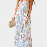 Jimena Vestido Floral con Espalda Abierta look femenino elegante