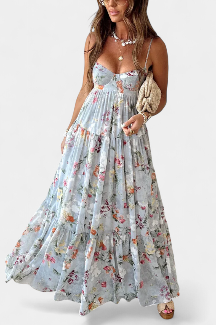 Jimena Vestido Floral con Espalda Abierta vista frontal  Image 2 Jimena Vestido Floral con Espalda Abierta vista lateral  Image 3 Jimena Vestido Floral con Espalda Abierta vista trasera  Image 4 Jimena Vestido Floral con Espalda Abierta detalle tirantes  Image 5 Jimena Vestido Floral con Espalda Abierta detalle estampado  Image 6 Jimena Vestido Floral con Espalda Abierta look femenino elegante