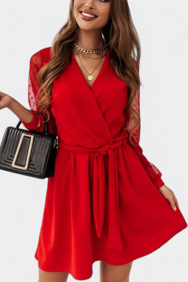 Jana Vestido Mini Elegante con Escote Sofisticado y Silueta Favorecedora
