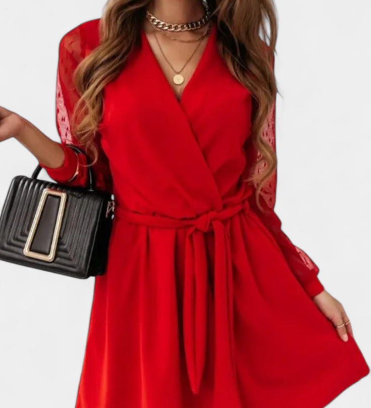Jana Vestido Mini Elegante con Escote Sofisticado y Silueta Favorecedora