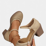 Cirila | Women's Faux Leather Ankle Boots with Decorative Buckle