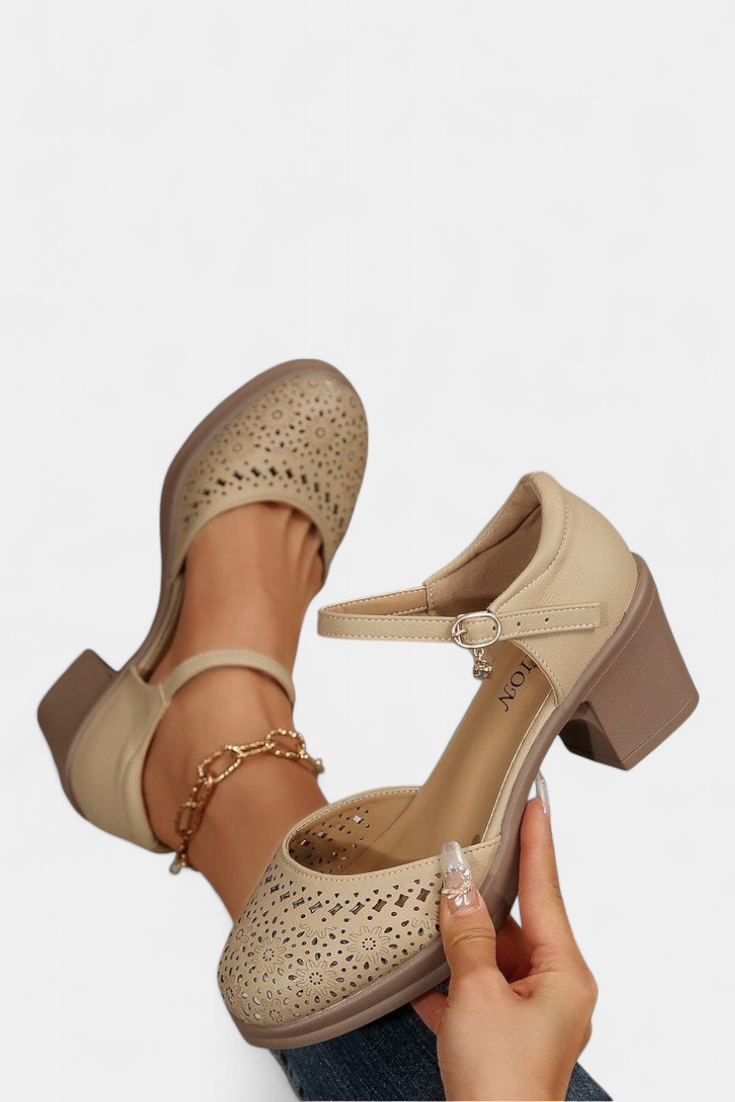 Cirila |  Botines de Mujer de Cuero Sintético con Hebilla Decorativa