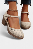 Cirila |  Botines de Mujer de Cuero Sintético con Hebilla Decorativa