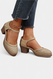 Cirila |  Botines de Mujer de Cuero Sintético con Hebilla Decorativa