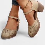 Cirila | Women's Faux Leather Ankle Boots with Decorative Buckle