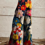 FLEUR™ - Pantalones de pierna ancha con estampado floral elegante