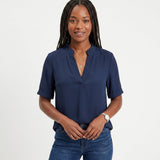 Celia - Blusa Fluida con Escote en V