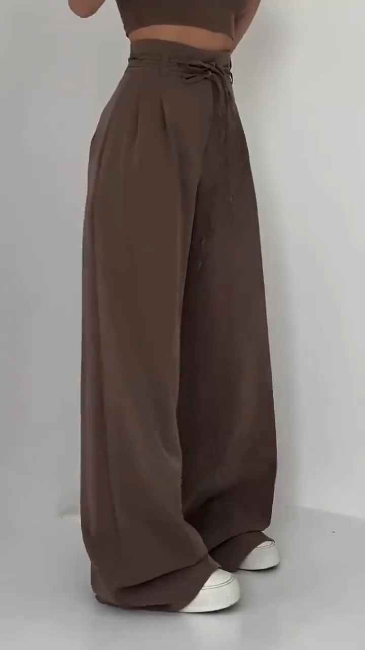 Gema Pantalón Sastre de Cintura Alta detalle de los bajos